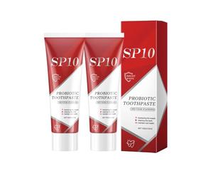 SP-10 Probiotic Whitening Pasta Dentífrica para Blanquear los Dientes y Aliento Fresco,Teeth Whitening Foam Toothpaste, Limpie la Boca, Repare el Esmalte y Evite la Caries Dental, 2Pack