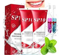 SP-10 Probiotic Whitening Toothpaste,Fresh Breath Formula,Stain Removal,Deep Cleaning Care,Natural Formula. (2Pcs, Frisch-025)
