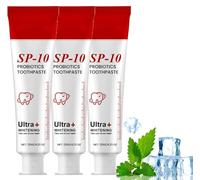 SP-10 Probiotics Toothpaste Oral H-ealth Management, SP-10 Probiotics Organic Toothpaste Ultra Whitening for O-ral Health, Fresh Mint Breath, for Men & Women, Protects Teeth & Oral Health 120g (3)