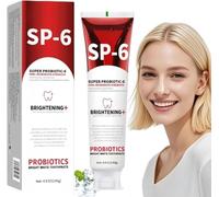 SP 6 Pasta Dental Blanqueadora, Blanqueamiento Dental, sin Flúor, Segura para el Esmalte, Sabor a Menta Fresca (1)