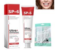 Sp 6 Teeth Whitening Toothpaste,Probiotic Whitening Toothpaste,Pasta de Dientes Sp-6 para un Aliento Fresco,Sp-6 Pasta Dental Para Eliminar Manchas de Blanqueamiento Dental,Que Contiene Hilo Dental