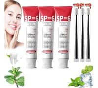 Sp-6 Ultra Whitening, Sp 6 Ultra Whitening Toothpaste Probiotics Brightening Toothpaste, 120g Sp 6 Toothpaste, Probiotics Toothpaste Sp-6 Removes Tooth Stains, Deep Cleaning & Protect Gum (Red-3pcs)