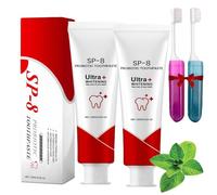 Sp-8 Probiotics Whitening Toothpaste,Sp-8 Toothpastes Fresh Breath,Fluoride-Free & Probiotic Formula,Gum Care & Enamel Protection (2PCS, Piperita natural-A)