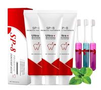 Sp-8 Probiotics Whitening Toothpaste,Sp-8 Toothpastes Fresh Breath,Fluoride-Free & Probiotic Formula,Gum Care & Enamel Protection (3PCS, Piperita natural-B)