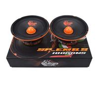 SP Audio 2 SP-EM6.5 Altavoces midrange 16,5 cm 165 mm 6,5" de diámetro, 100 vatios RMS, 200 vatios máx., impedancia 4 ohmios, sensibilidad de 95 dB, para Puertas de Coche, Pareja