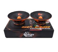 SP Audio 2 SP-EM8 Altavoces midrange de 20 cm 200 mm 8" de diámetro, 130 vatios RMS, 260 vatios máx., impedancia 4 ohmios, sensibilidad de 97 dB, para Puertas de Coche, Pareja