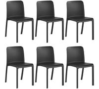 SP Berner - Pack de 6 Sillas Grana - Apilables, Ergonómicas y Resistentes - Uso Interior y Exterior - Fabricadas en España con Plástico Reciclado - Verde
