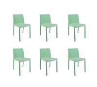 SP Berner - Pack de 6 Sillas Grana - Apilables, Ergonómicas y Resistentes - Uso Interior y Exterior - Fabricadas en España con Plástico Reciclado - Verde