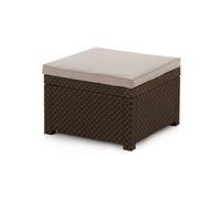 SP Berner Shaf - Diva | Puff Exterior para Muebles de Jardin - Taburete Bajo de Jardin | Fabricado en España con Materiales Reciclados - Color Wengué
