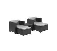 Conjunto de muebles Sira (5 pzs., Polipropileno, Grafito)
