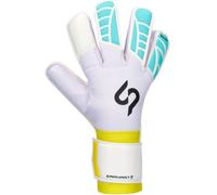 SP Fútbol - Guantes de portero Earhart Base, Unisex, White-Cyan, 8,5