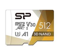 SP Silicon Power Tarjeta Micro SD de 512GB U3 SDXC microsdxc de Alta Velocidad Tarjeta de Memoria MicroSD con Adaptador para Nintendo-Switch, DJI Pocket 2 y Drone