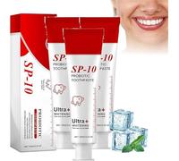 Sp10 Probiotic Toothpaste,2025 New Sp-10 Ultra Whitening Toothpaste,Deep Cleaning Probiotics Bright White Natural Formula Toothpastes,Fresh Breath Oral Care Toothpaste,Removes Stains (3)