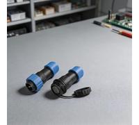 SP20 IP68 Waterproof Inline Aviation Connector With 2 14 Pin Threaded Socket for Marine Outdoor Lighting, And Construction Machinery (2pin)