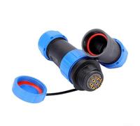 SP21 - Conector de aviación impermeable IP68 con conexión de cable en línea roscada, múltiples variantes de pines 2 a 12 para comunicación e iluminación exterior (9 pines)