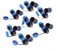 SP21 IP68 - Conector de cable impermeable de 2 a 12 pines, PA66, conector IP68 para exteriores, manguito de conexión rápido e impermeable, diámetro del cable IP68
