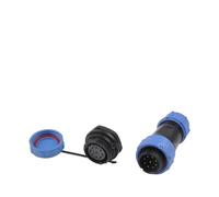 SP21 IP68 tuerca trasera soldadura eléctrica conector a prueba de agua enchufe 2 3 4 5 7 9 12 pin cable de alimentación del panel conector de aviación(SP21-9L)