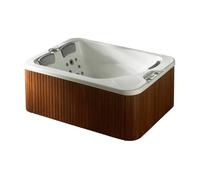 Spa apto para tres personas de forma rectangular de 188 cm fabricado en acrílico Broadway Compact Roca - Azul / Sin paneles