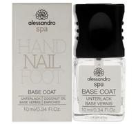 Spa Base Coat - Base Coat de secado rápido/barniz transparente con aceite de coco, 10 ml