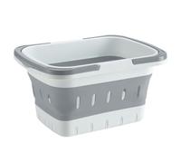 SPA Basket, Foldable Shower Basket with Handle Made of PP and Thermoplastic Rubber, Portable Toiletries Organizer for Bathroom, Dorm, Gym, Camping, College, Home, and RV Use