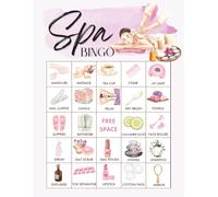 Spa bingo: 32 player Spa Birthday Party Game,Manicure Party, selfcare gifts for women and mothers dây, wellness day activity