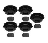 Spa Cabello Enfermería Cuenca Portátil Vapor Cabello Champú Cuenco Cuenca con Cojín de Cabeza para Salón Negro 5pc Set Durable Plástico Caucho Salón Hogar