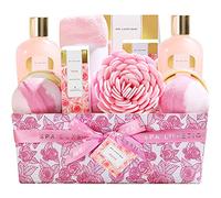 Spa Cestas de Regalo para la Mujer, Spa Luxetique Baño Set, 12 Pcs Rose Regalos Set con Baño de Burbujas, Bombas de Baño, Loción Corporal, Crema de Manos y Más, Baño Cesta de Regalo para la Mujer