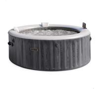 INTEX - Spa hinchable Bubble Massage Greywood Deluxe 4-6 personas, calentador 2.200W, salidas de aire caliente, caja de control, panel WI-FI inalámbrico, depuradora con filtro S2, cloración salina,