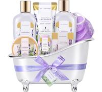 Spa Gifts for Women - Spa Luxetique Gift Baskets for Women 8 Pcs Lavender Bath Sets for Women Gift with Bubble Bath Lotion Gift Set Birthday Gifts