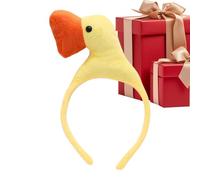 Spa Haarreifen Gesichtwaschen Gans - Niedliches Tier-Stirnband Aus Stoff Für Make-up, Hautpflege & Wellness | Elastisches Haarband Für Damen, Mädchen & Kinder, Weiß-Gelb, Leicht & Weich