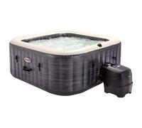 Spa hinchable exterior e interior INTEX para 4 personas, Medidas 175x175cm, material PVC Lam, capacidad 795 litros, temperatura del agua 10º- 40º, bañera portátil inflable, con accesorios incluidos