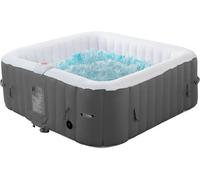 Spa hinchable "riviera" de pvc - 6 plazas - gris/blanco