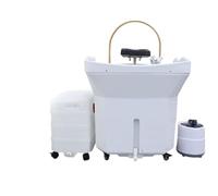 Spa japonés: Lavabo portátil de champú para lavar, cuenco cabelludo con vapor que circula agua para salones de belleza, barberías y peluquerías (//H)