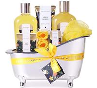 Spa Luxetique Cesta de Regalo, Set de Baño y Ducha para Mujer, Set de Baño y Ducha, Set de Spa con 8 Piezas, Incluye Gel de Ducha, Sales de Baño, Aceite Esencial, Regalo de Belleza para Mujer