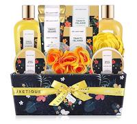 Spa Luxetique Regalos para mujeres - Juego de regalo 12 piezas de baño de la isla de Tahití con aceite esencial, regalos de Navidad para mamá, regalo cumpleaños