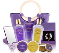 Spa Luxetique Set de Regalo de Baño, 11pcs Lavanda Set Belleza Regalo Mujer con Loción Corporal, Gel de Ducha, Bain Moussant, Regalo Cumpleaños, Regalos de Navidad y San Valentin