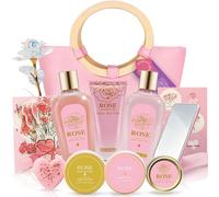 Spa Luxetique Set de Regalo de Baño, 11pcs Rosa Set Belleza Regalo Mujer con Loción Corporal, Gel de Ducha, Bain Moussant, Regalo Cumpleaños, Regalos de Navidad y San Valentin