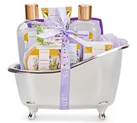 SPA LUXETIQUE Set de Regalo de Baño para Mujer - 8pcs Lavanda Set de Bienestar para Mujer, Regalo de Cumpleaños Set de Belleza con Baño Deco, Regalos de Navida, Regalo dia de la madre y Valentin