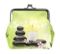 SPA Quiet Stone Bamboo Candle Monederos Carteras Vintage Bolsas para Regalo