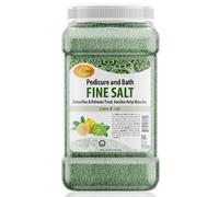 Spa Redi - Pedicura de remojo de pie de desintoxicacin y bao de sal fina y limn y lima de 128 oz - Hecho con sales de mar muerto Aceite de coco y
