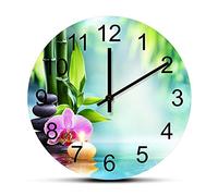 SPA Still Life with Aromatic Wall Clock Zen Life Home Decor Candles Lotus Minimalist Modern Artwork Silent Movement Clock Watch-Frameless_Simple_Design