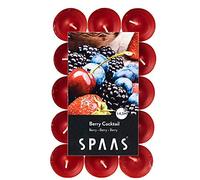 Spaas 0338213.273 30 Velas de té perfumadas, ± 4,5 Horas-Berry Cocktail, Cera de parafina, Aluminio Taza, Rojo Intenso, D 39 mm x H 16 mm