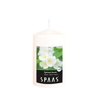 Spaas 12 Velas cilíndricas perfumadas de 60/100 mm, ± 25 Horas, jazmín Espiritual