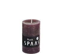 Spaas - 12 Velas rústicas sin Perfume, Cera de parafina, Color marrón cálido, 48 mm de Profundidad x 80 mm de Altura