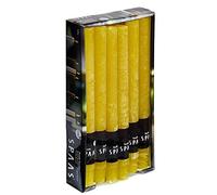 Spaas 12 x 12 Velas rústicas sin Perfume para el hogar, 8 Horas, Amarillo otoño