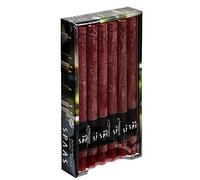 Spaas 12 x 12 Velas rústicas sin Perfume para el hogar, 8 Horas, Color Rojo Vino