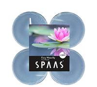 Spaas 12 x 4 velas de té perfumadas, ± 10 horas, nenúfero