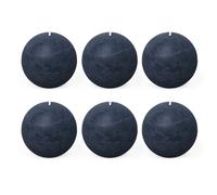 Spaas 6x Vela esférica rústica 80 mm 24 h, azul ascuro