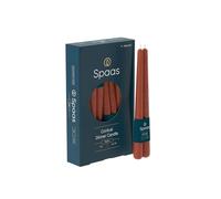 Spaas - 8 paquetes de 2 velas elegantes rústicas para cena, 6,5 h, burdeos