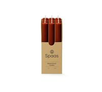 Spaas 9x Vela de mesa acanalada 10 h, burdeos